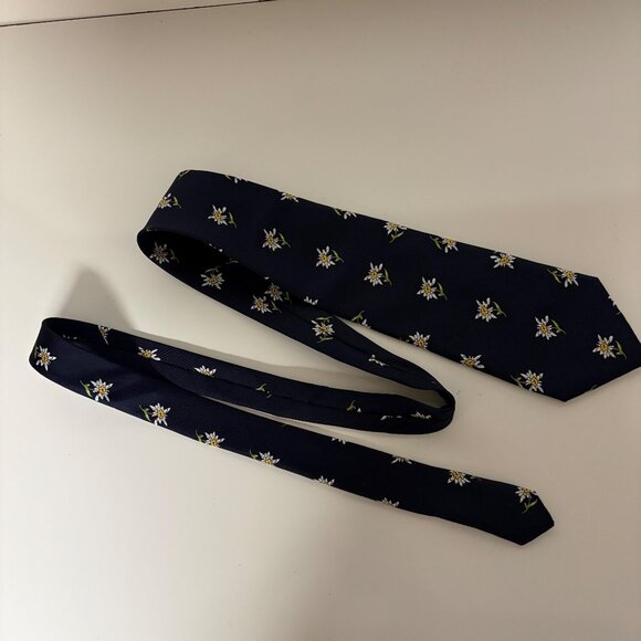 Mathieu Switzerland Polyester Tie Floral Mens Necktie Classic Office Dad Gift - Picture 2 of 7